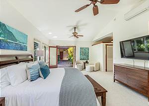 Master bedroom with a King size bed