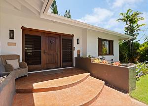 Front door to Emmalani Pool House