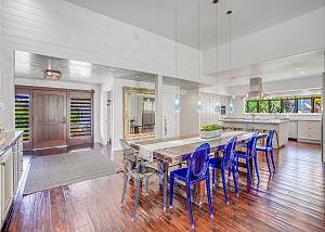 Dining area, kitchen, entry way
