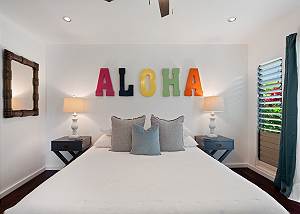 Guest Bedroom with a plush King bed 