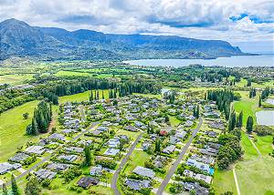 Aerial view of Princeville