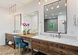 Primary bathroom ensuite the master bedroom 
