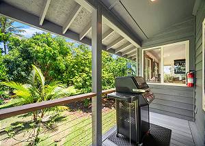 A second outdoor grill for creations by the kitchen upstairs