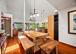 Beautiful wood dining table for meals spent together