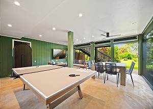 Enjoy the ping pong table for some family fun