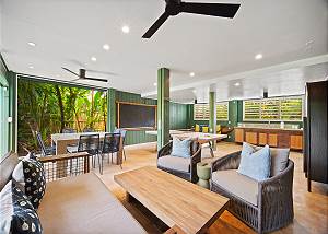 Where the fun starts in the downstairs "fun room"