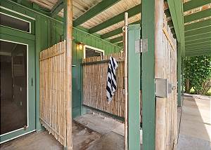 Rinse the beach away in the outdoor shower 