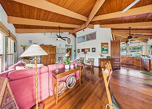 Other angle of Dining, Kitchen and Living Room