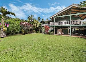 A spacious backyard for entertainment