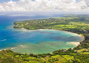 Aerial View of Hanalei Bay