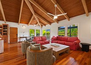 And a grand living room for everyone to watch movies