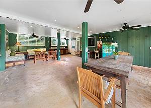 Enclosed patio area for relaxing and entertainment