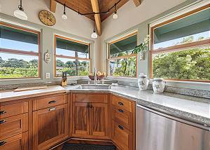 Gorgeous window views while cooking