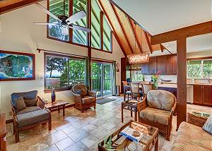 Dining room, living room, and kitchen are all central with the f