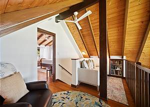Upstairs loft area where the master bedroom is