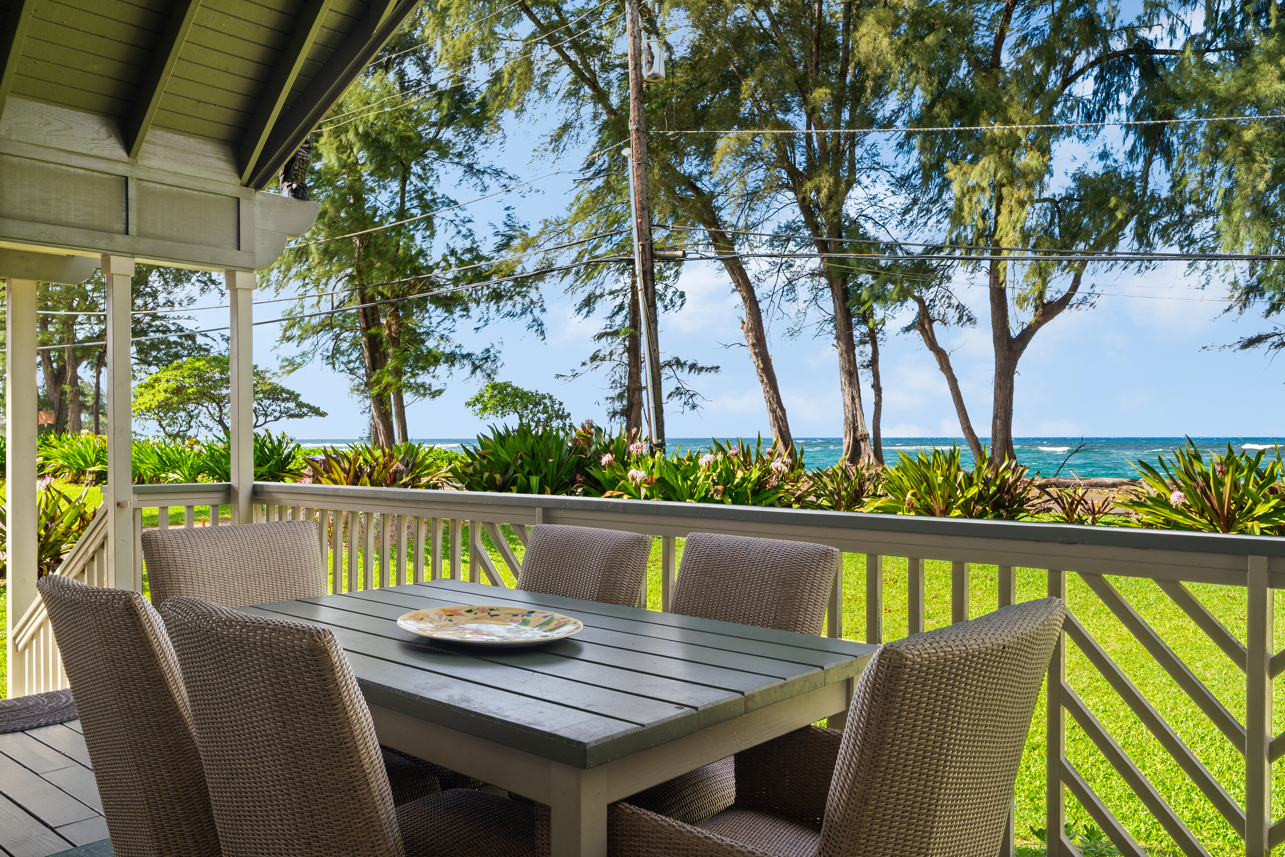 Haena Pua, Oceanview, Steps to Beach, AC TVNC#4206