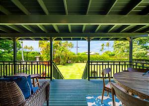 The spacious, tropical yard is lovely to enjoy