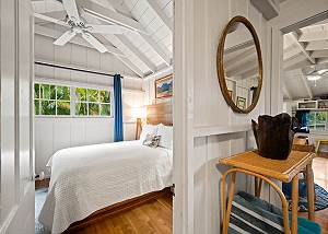 The first guest bedroom off the living room