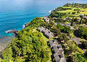 Aerial view of Pali Ke Kua