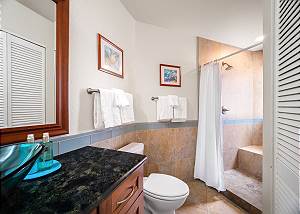 With a low step shower
