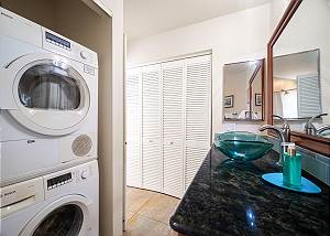 And a full size washer and dryer