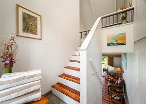 Front door entrance. Master suite upstairs