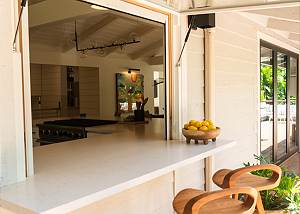 Outside dining for entertaining from the kitchen 