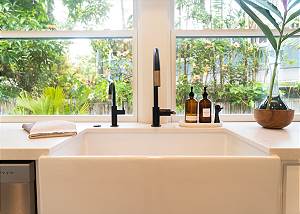 Kitchen sink view 