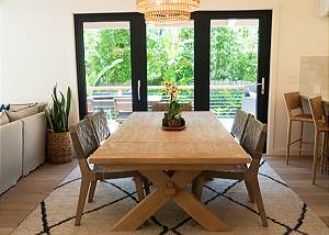 Dining area opens up the outside Lani
