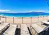 Relax just steps from the sand at the beachfront clubhouse, where the newly updated see-through railing opens up beautiful, unobstructed views of the turquoise Pacific. Settle into a lounge chair, enjoy the ocean breeze, and take in the sweeping views of Kaanapali and Molokai, Lanai islands.
