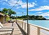 Lounge deck with ocean front views at our beachfront clubhouse