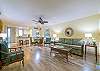Bright dining area that flows seamlessly into the living room.