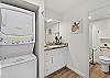 Full Shower in 2nd Bathroom, with stackable washer dryer