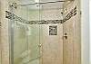 view of shower in bathroom