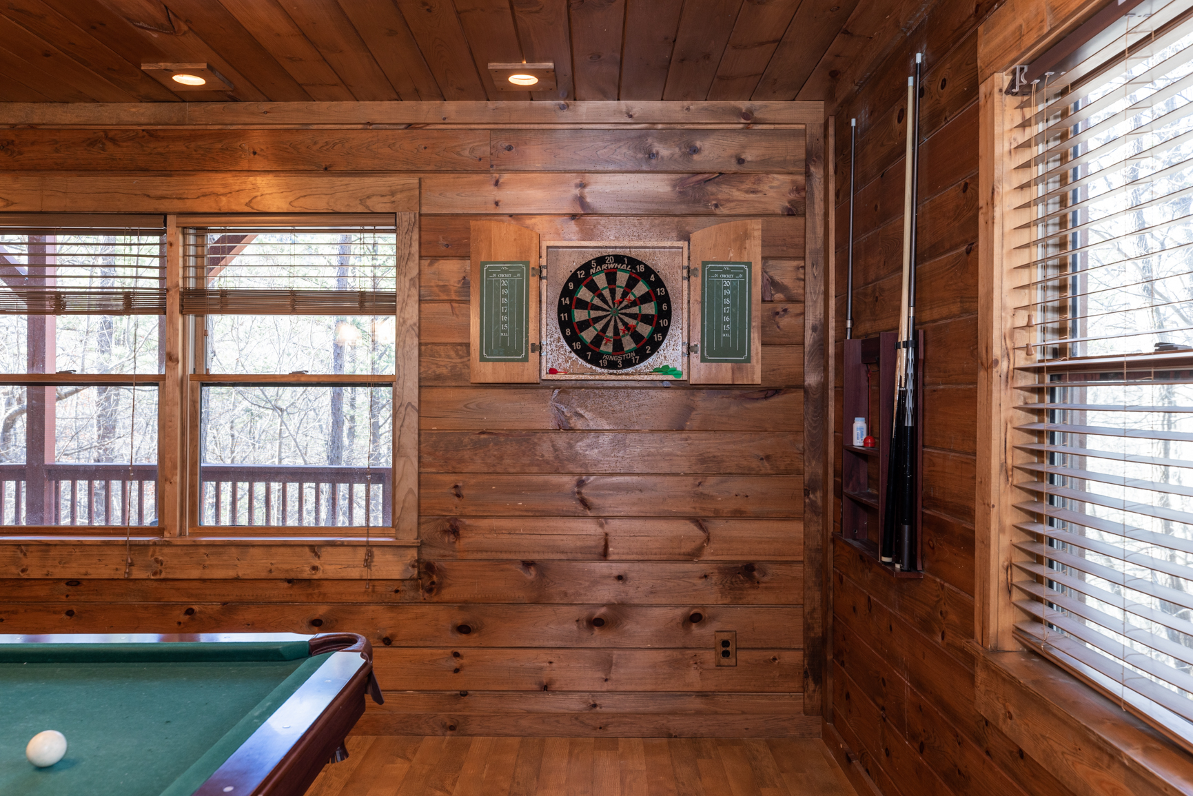 Basement game room darts