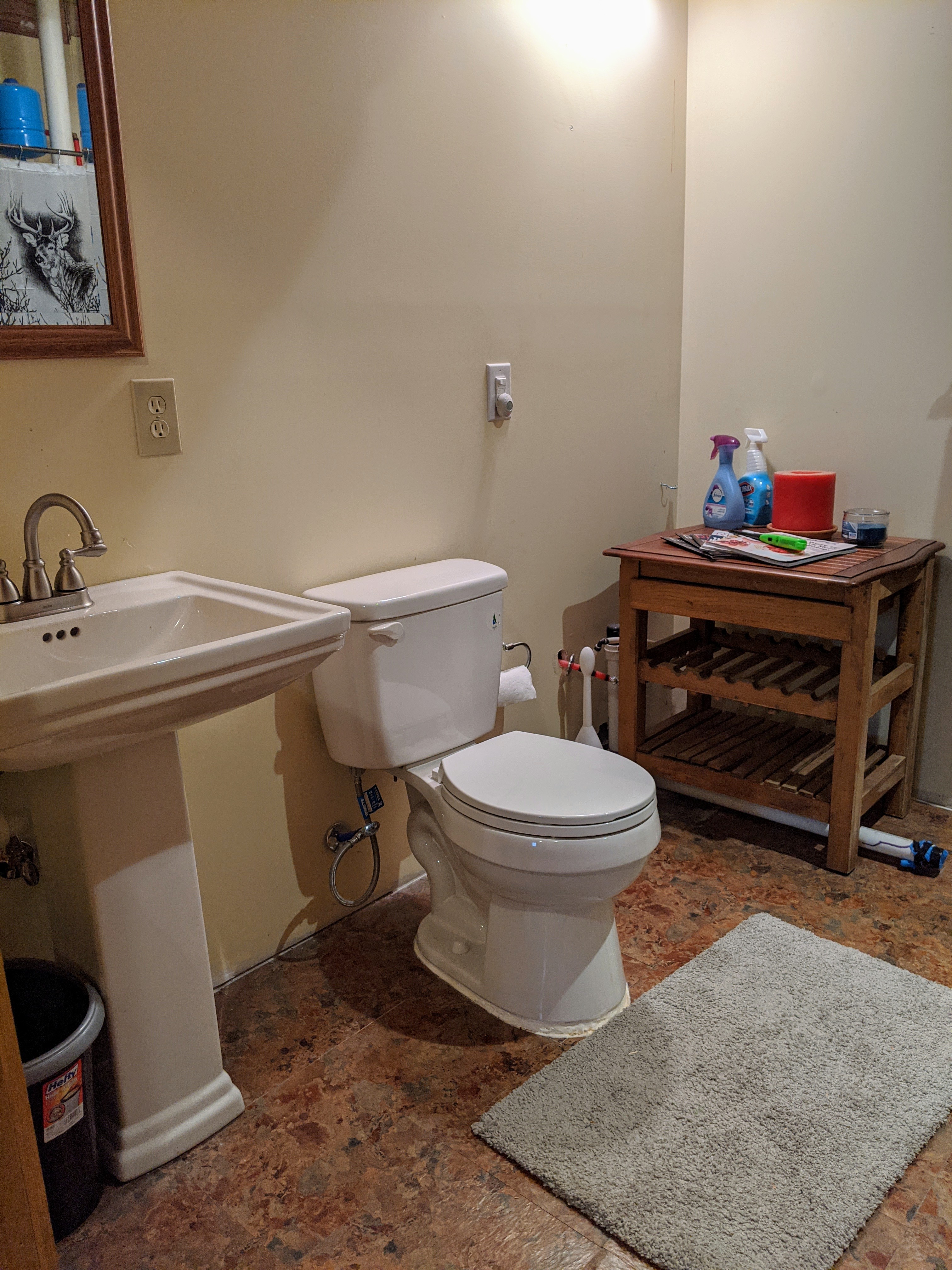 Basement half bath