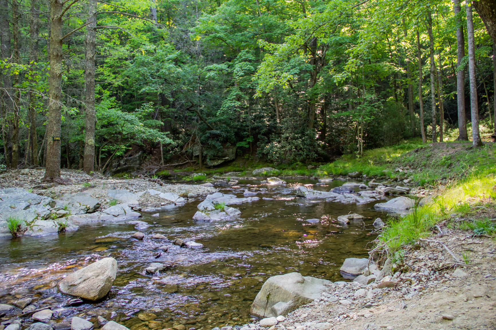 Campground with fire pits