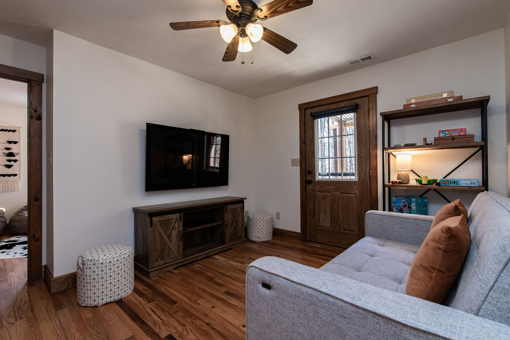 Lower Level TV area Pull out couch