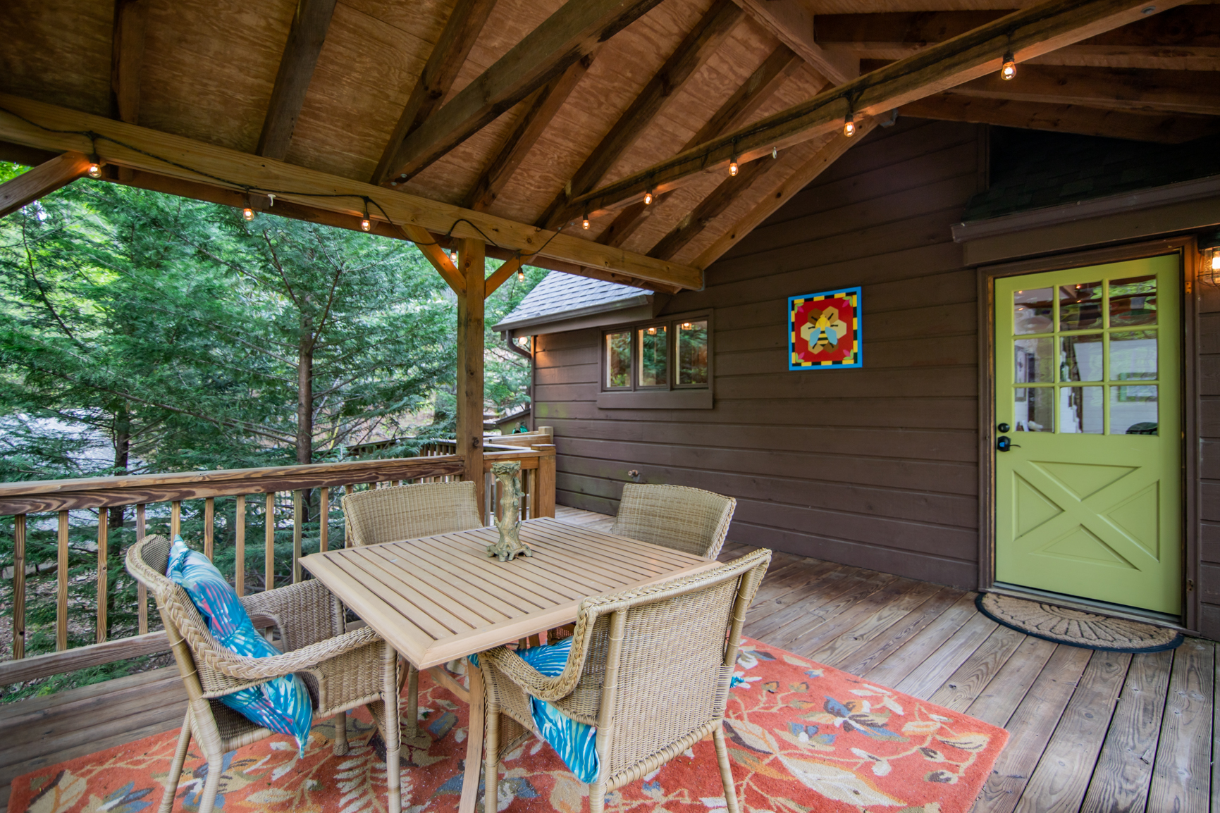 Covered porch main level