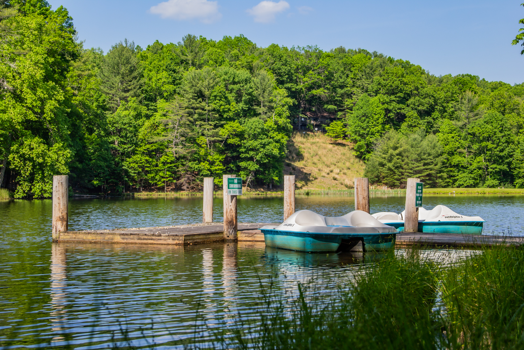 Paddle Boats at the community lake available to use for free