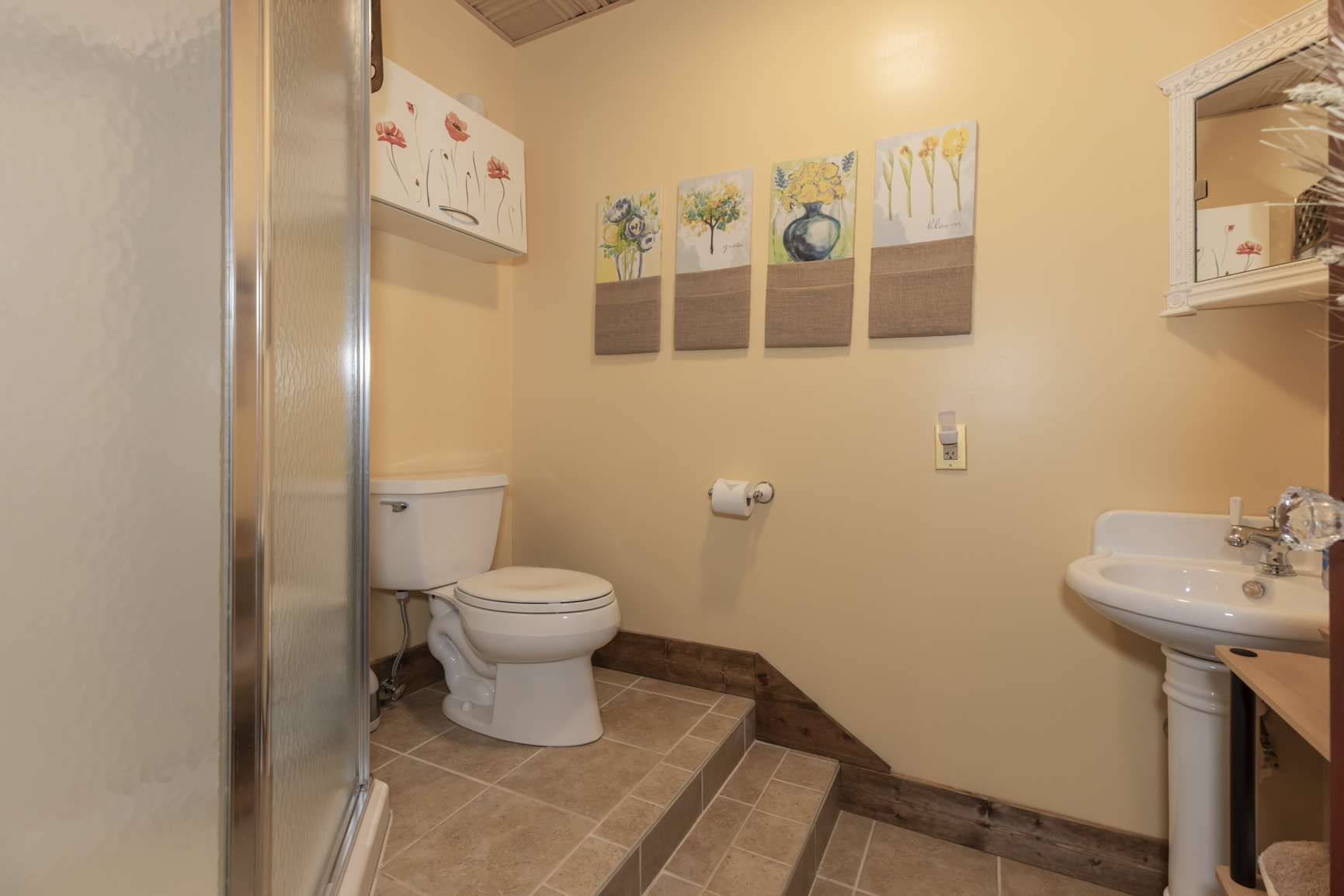 Basement level full bath 