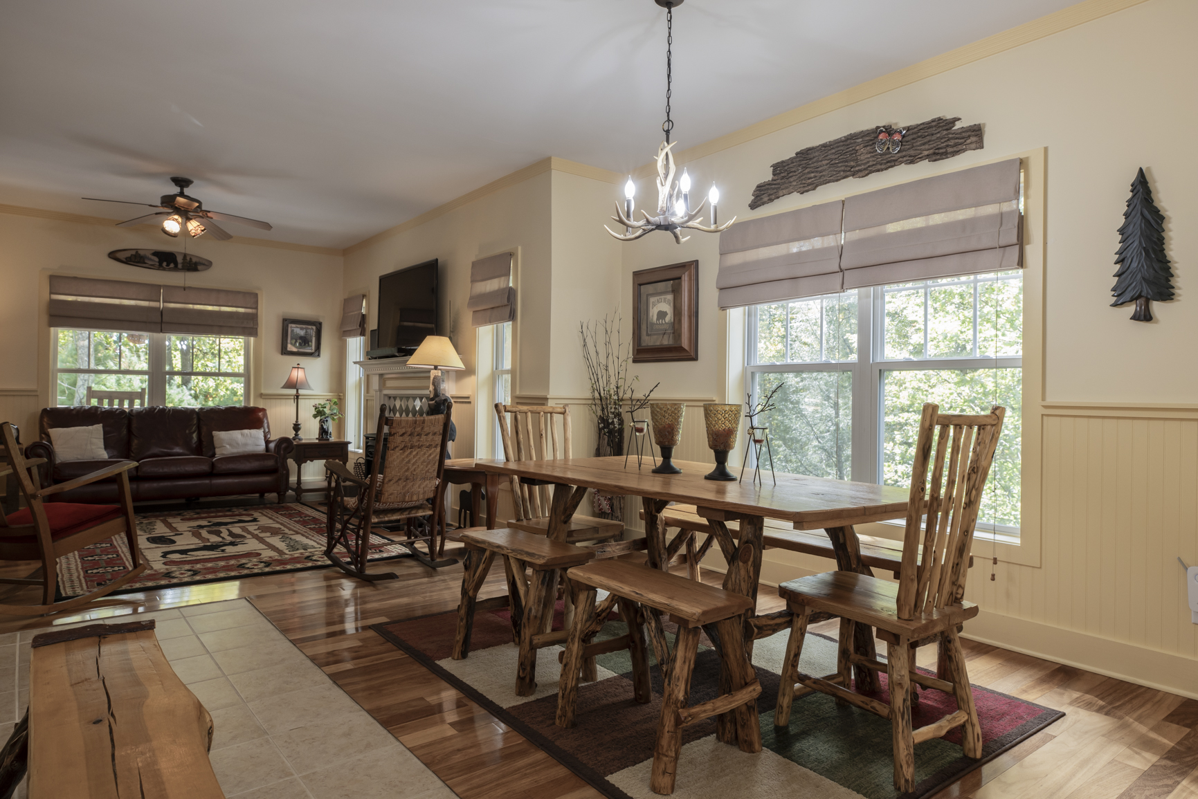 Main floor open dining area