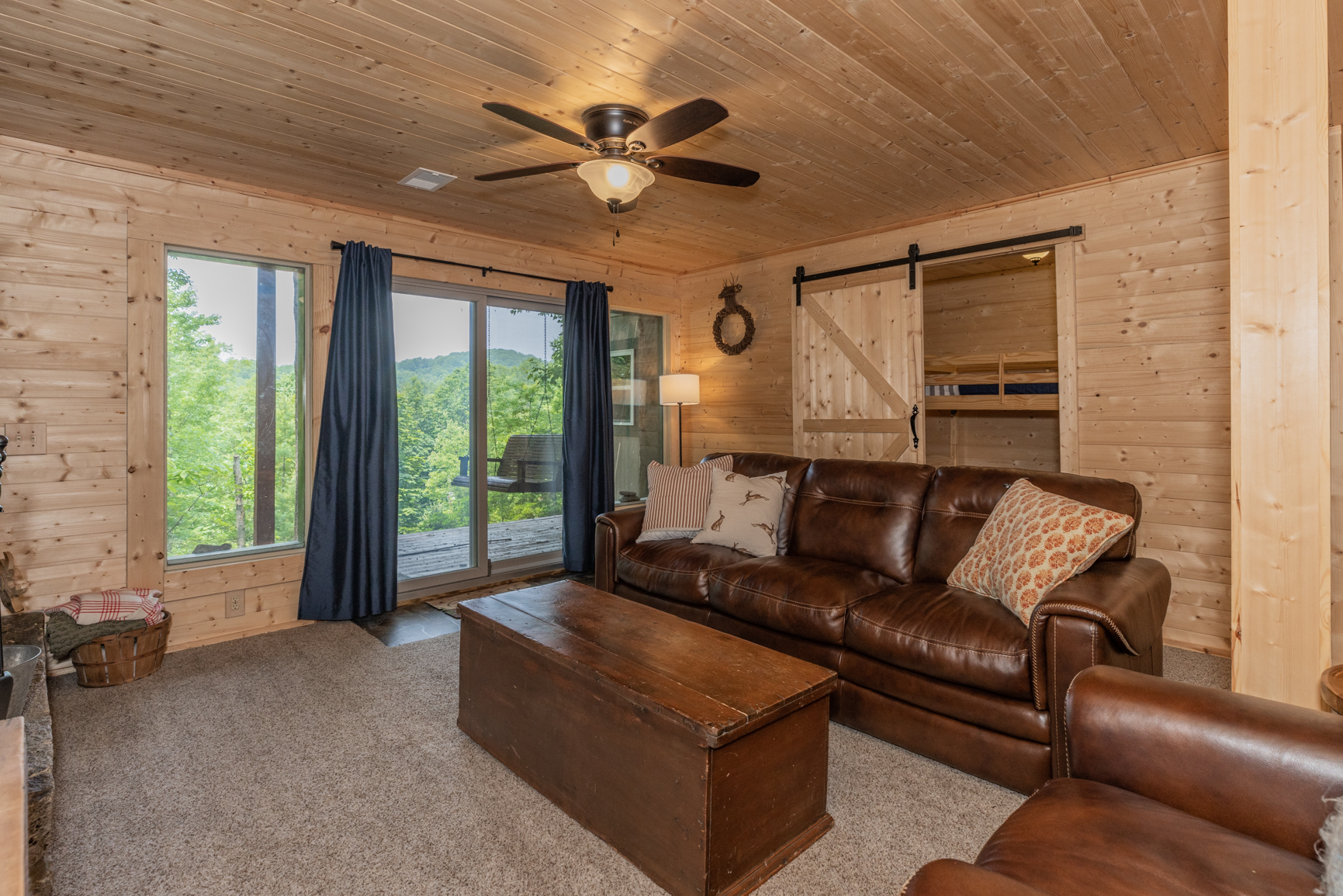 Lower Level Den view to Bunk room