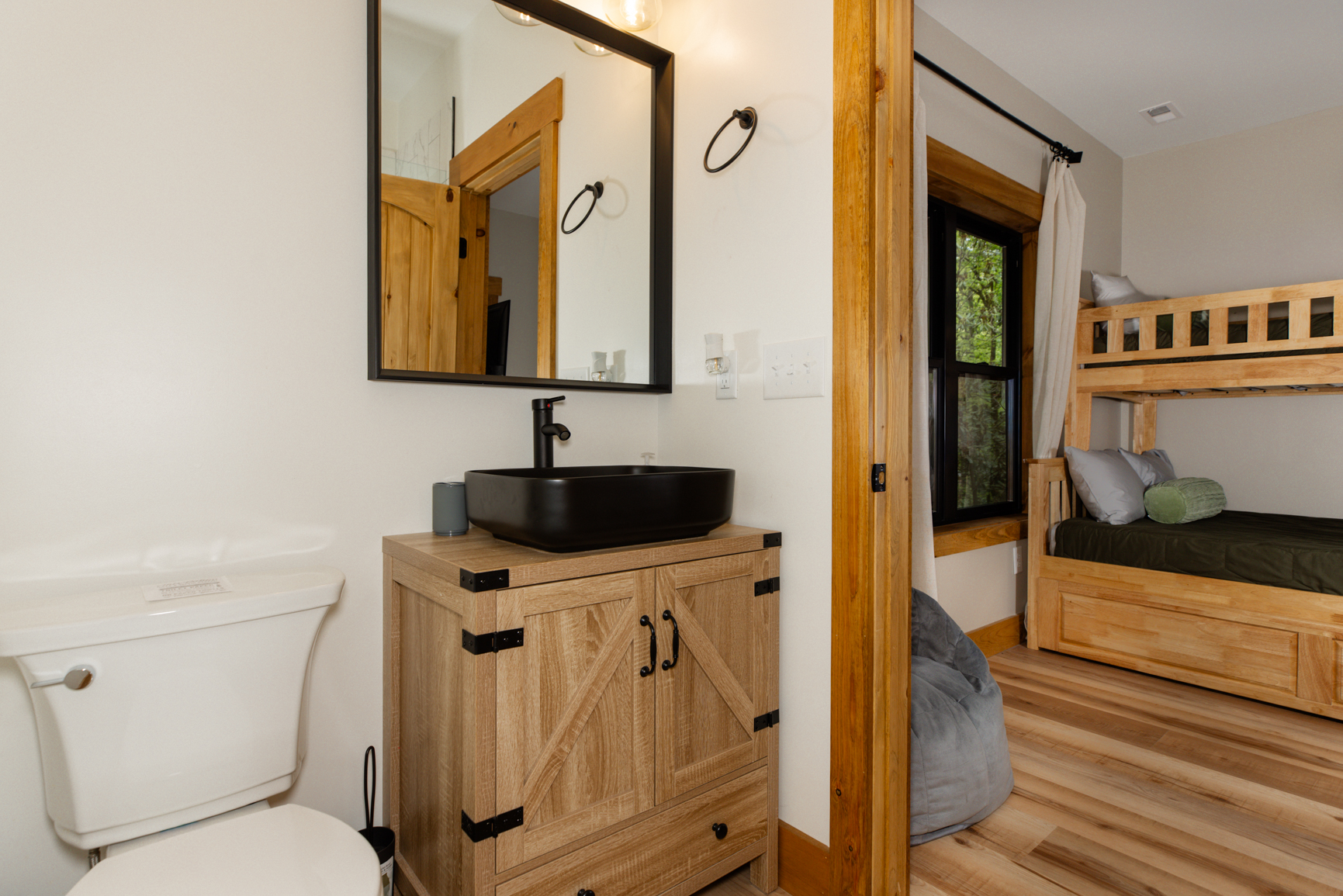 Basement Bunk Room full bath