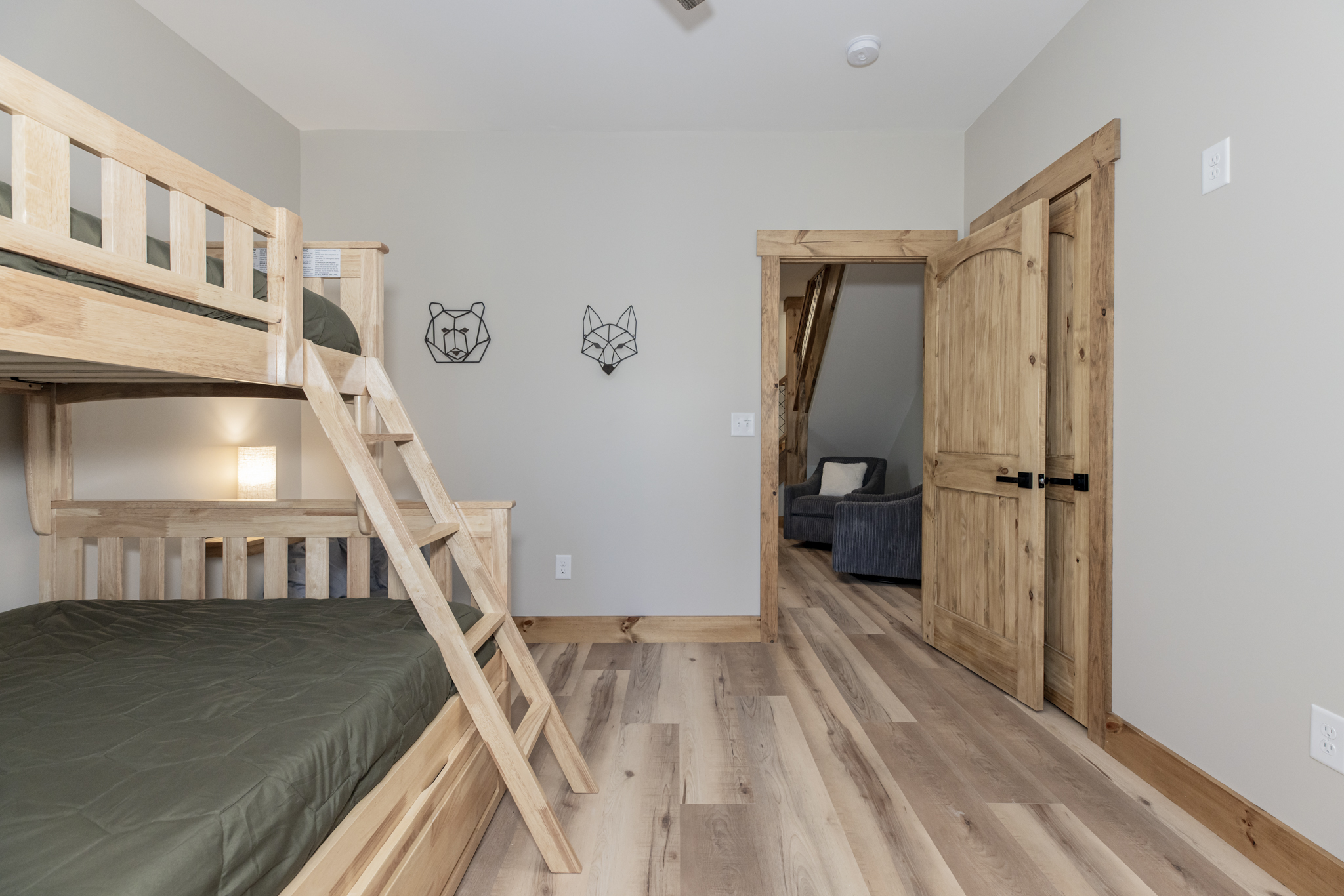 Basement level bunk bedroom 