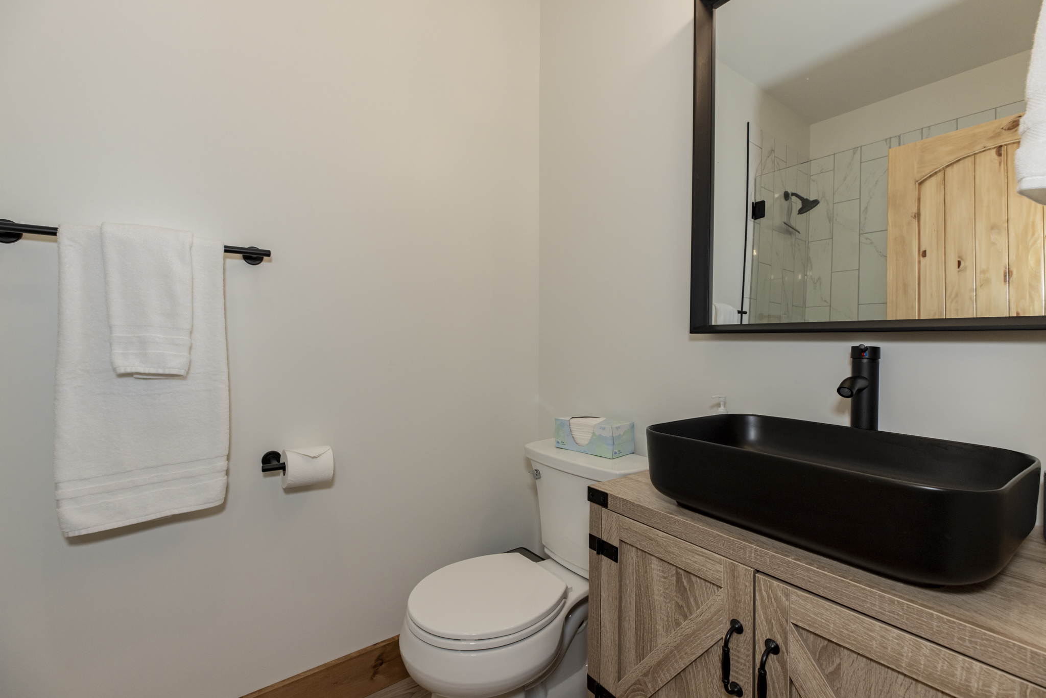 Basement bunk room bathroom