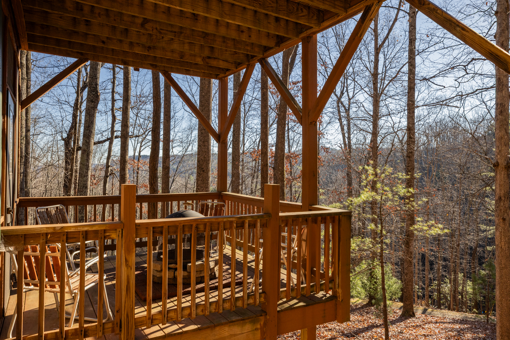 Lower level firepit deck