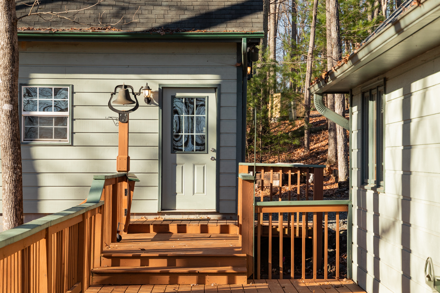 Side access to garage from main house