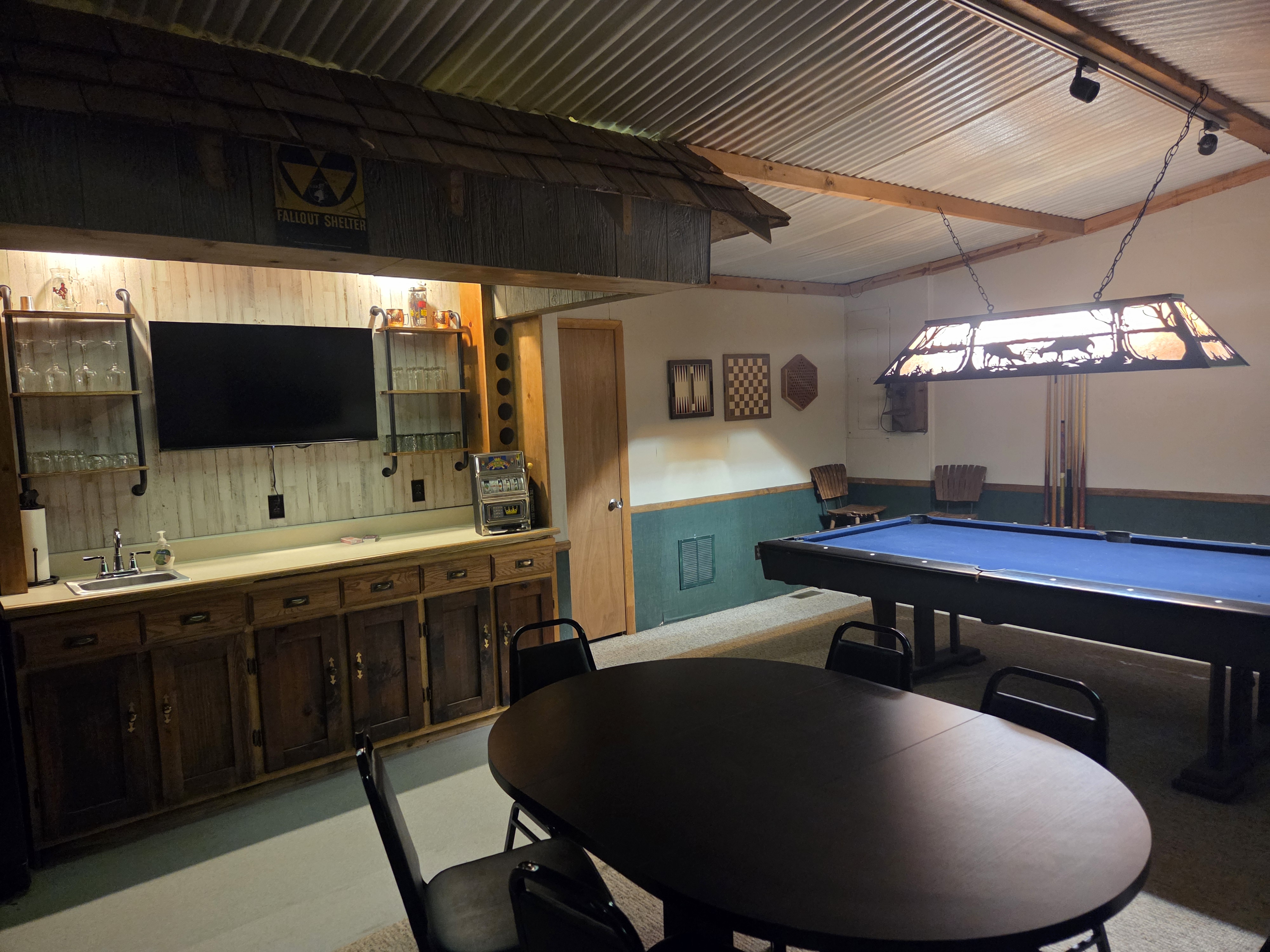 Game Room with Pool Table, Darts, TV