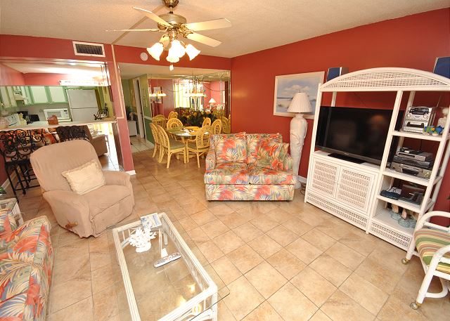 Full view of living area from balcony